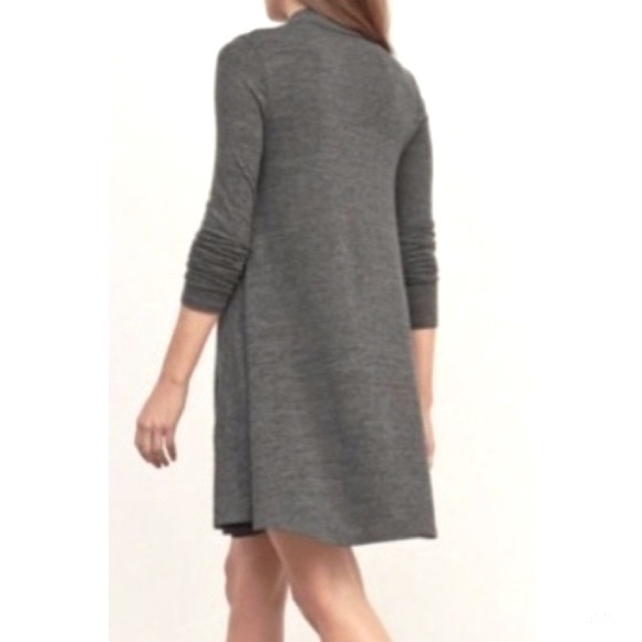 ABERCROMBIE & FITCH Gray Mock Neck Swing Dress - Picture 4 of 12